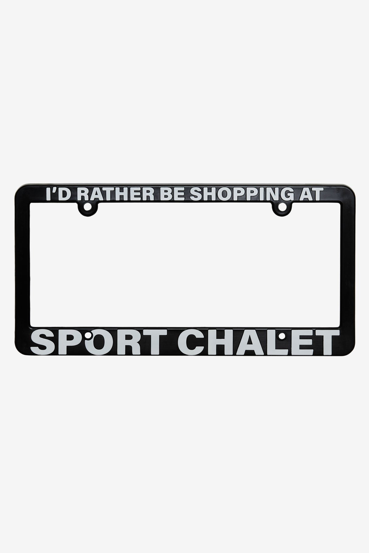 Black Sport Chalet Licese Plate Frame