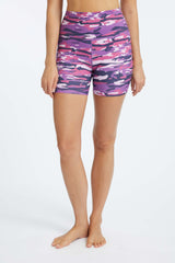 5” Biker Short Abstract Camo Dewberry